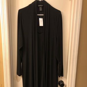 Dress and jacket in one. Black work style.